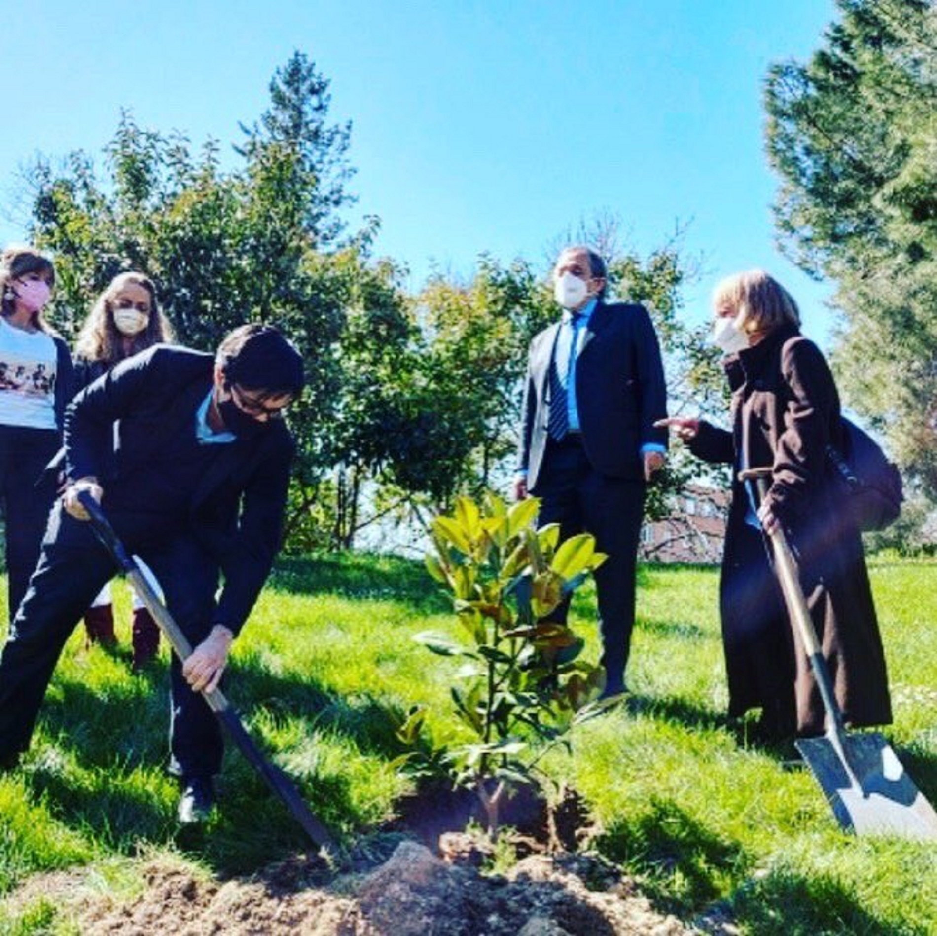 Pisarello planta un árbol en Madrid por los desaparecidos dictadura Argentina / Twitter Pisarello