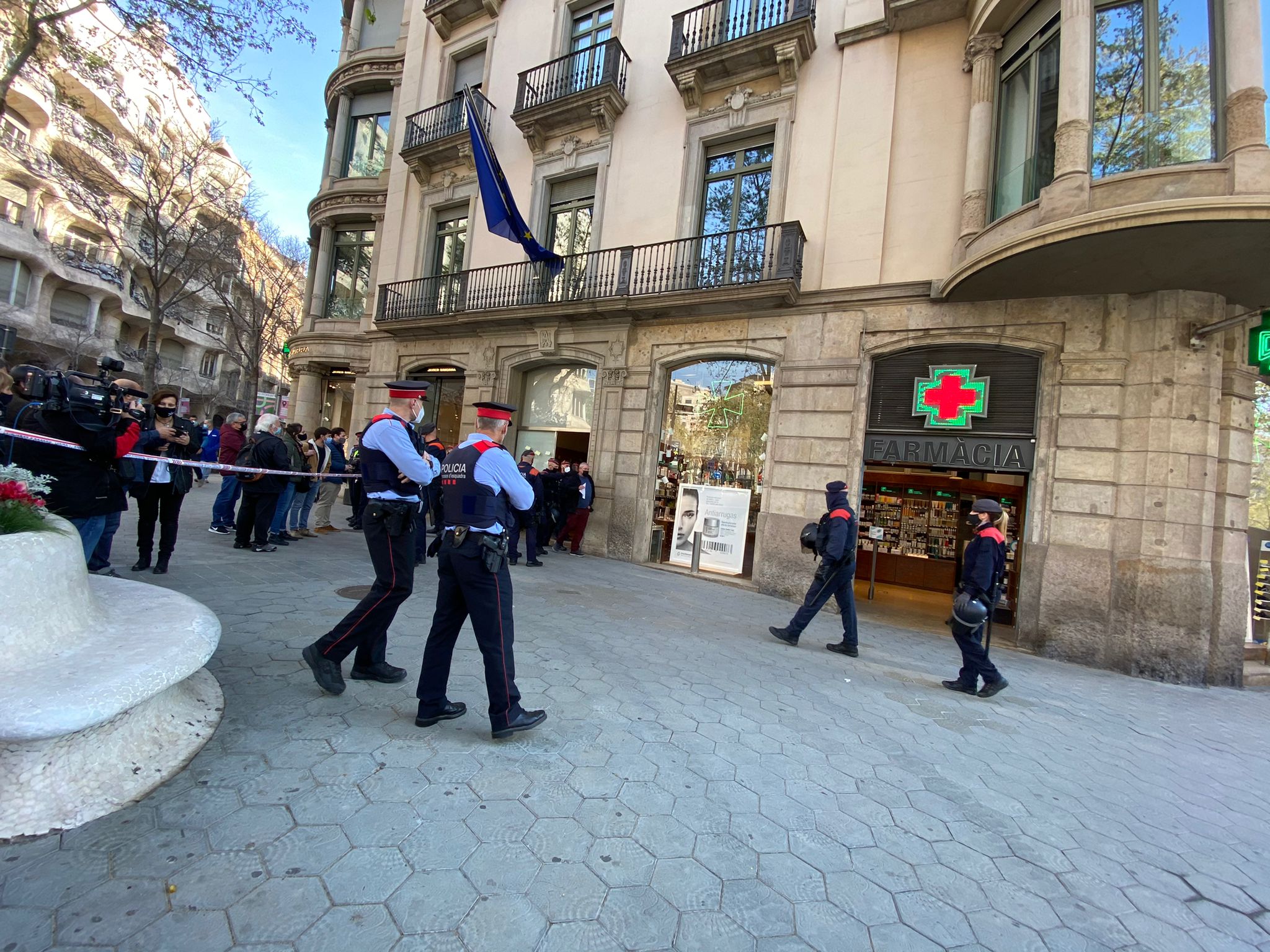 Protesta a la seu de la CE a Barcelona per la repressió espanyola