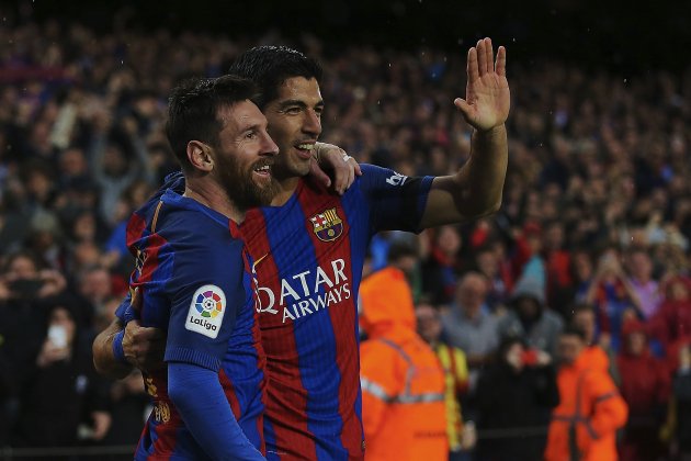 Luis Suarez Leo Messi gol Sevilla EFE Luis Suarez Leo Messi gol Sevilla EFE