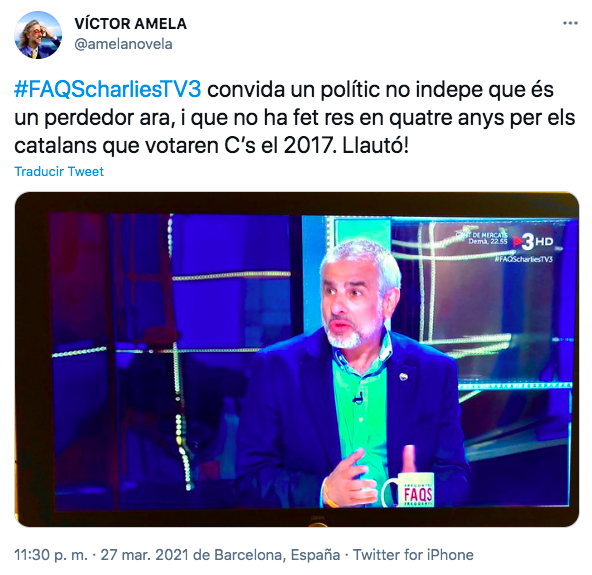 Víctor Amela, Twitter