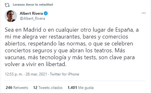 Albert Rivera Ciutadans TUIT