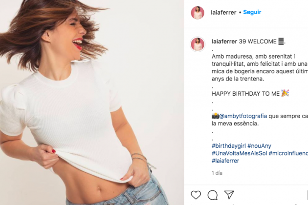 Laia Ferrer en el seu compte d'Instagram