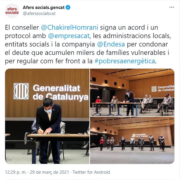 TUIT endesa gobierno pobreza energetica