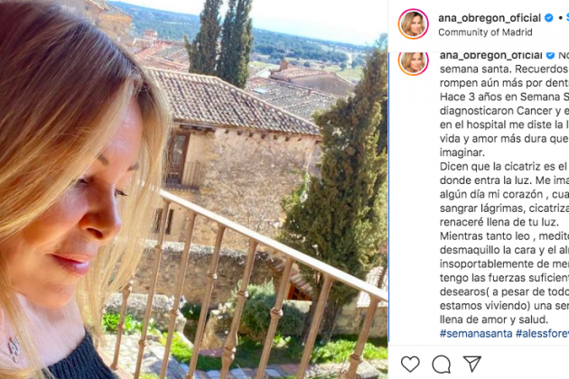Ana Obregón en el seu compte d'Instagram
