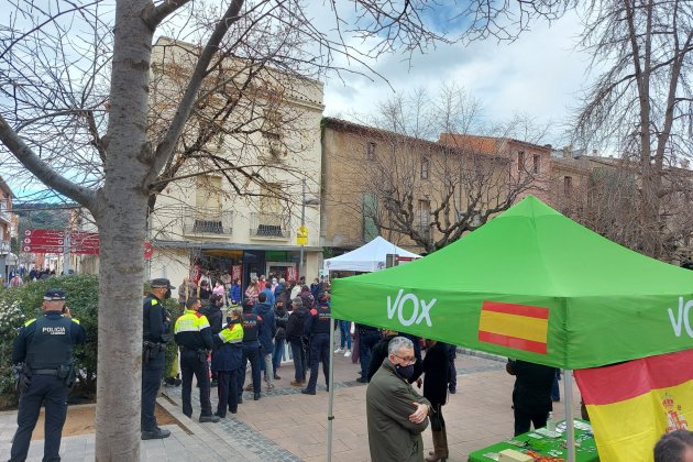 Acto protesta contra Vox en la Garriga