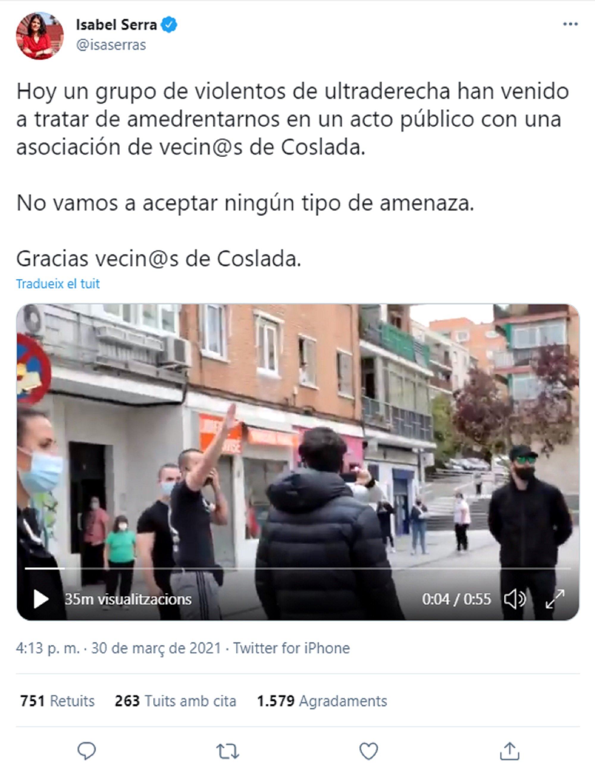 TUIT Isabel Serra Grupo neonazis Iglesias