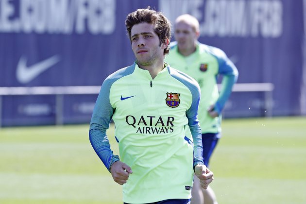 Sergi Roberto entrenament Barça CE FCB