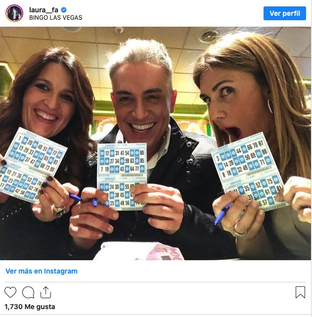 tuit Kiko Hernández bingo con Laura Fa y Carlota Corredera