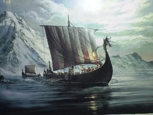 Representació moderna del barco de Erik el Roig, y similar al de Freyda Eirikson. Fuente Museo Maritim de Barcelona