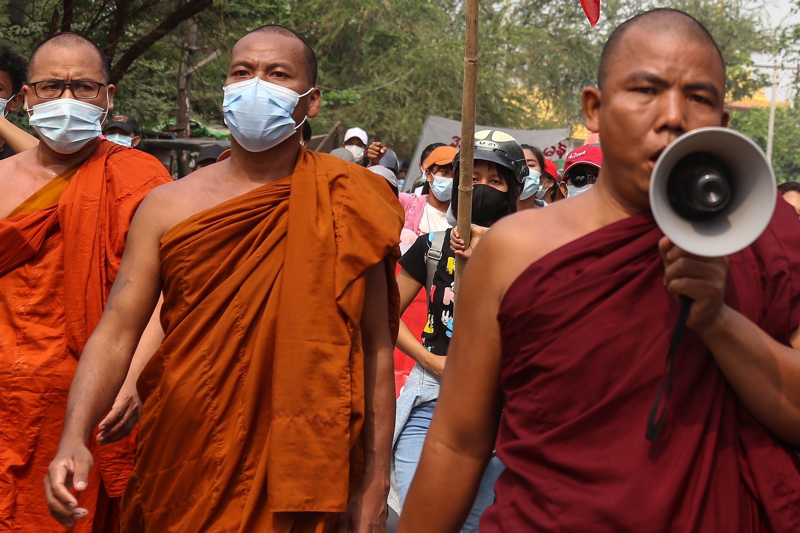 manifestacio protesta monjos birmania mandalay efe