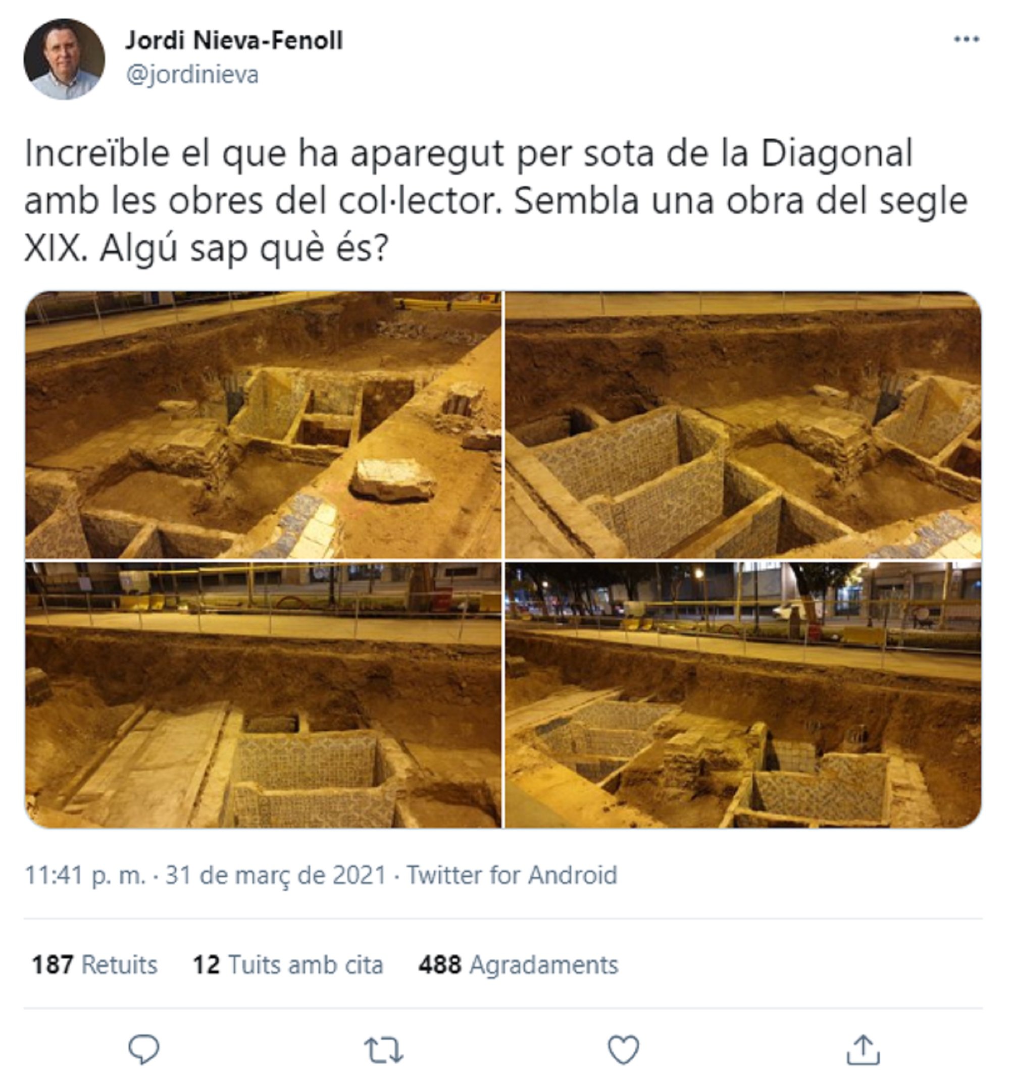 TUIT @Jordinieva Ristres arqueologicos Diagonal