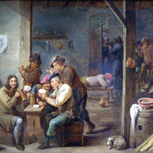 Escena de taverna (1658), obra de David Teniers. Font Palacio Real de Madrid Escena de taverna (1658), obra de David Teniers. Font Palacio Real de Madrid