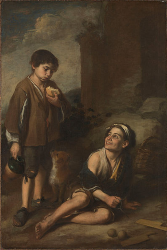 Representación del Juego de la Argolla|Servilletero (1660), obra de Bartolomé Murillo