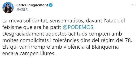puigdemont podemos TUIT