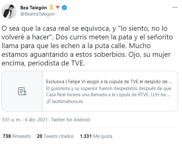 tuit bea talegon felipe TVE