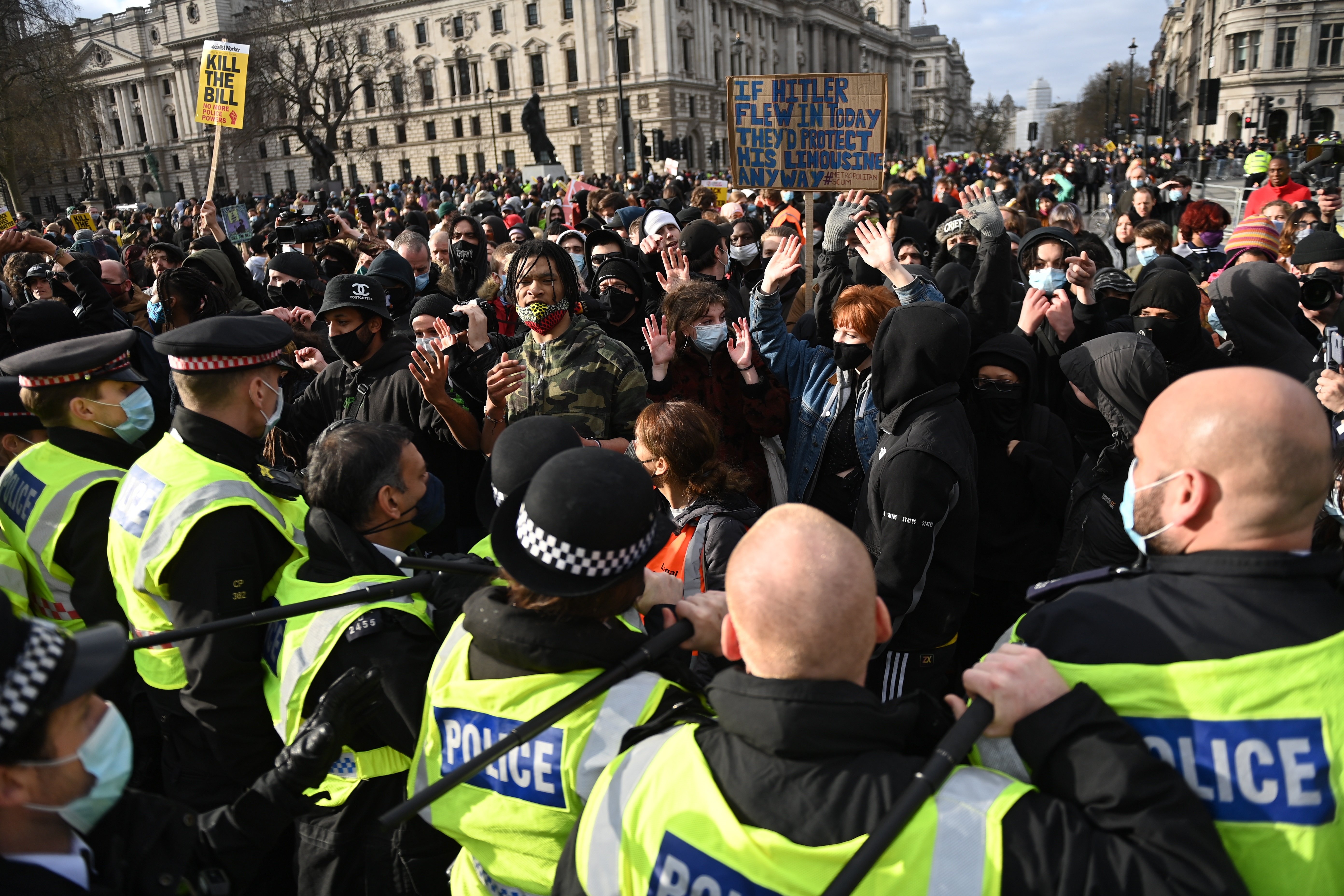 manifestacion ley seguridad londres - efe manifestacion ley seguridad londres - efe