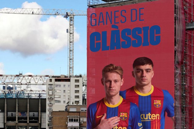 Pancarta De Jong Pedri Clasico @FCB