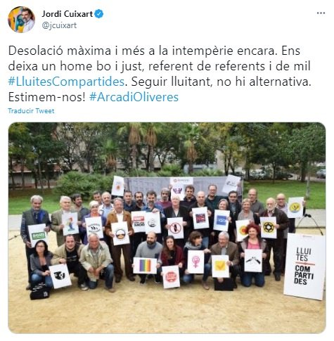 Jordi Cuixart Arcadi TUIT