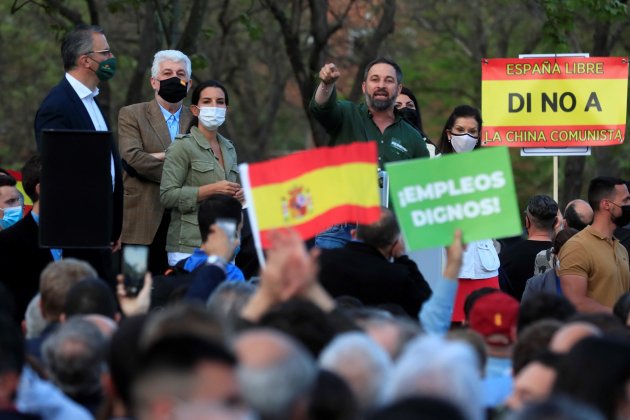 Manifestación Vallecas - Acto electoral VOX - 4M -  EFE