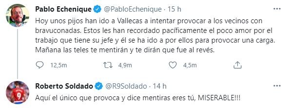 Roberto Soldado Pablo Echenique TUIT