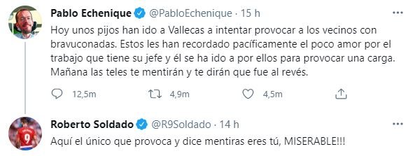 Roberto Soldado Pablo Echenique TUIT