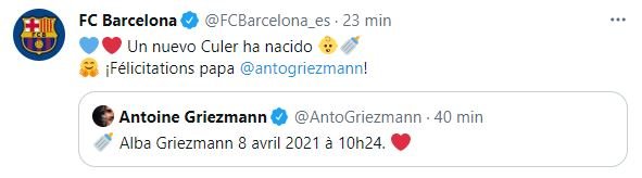 Barça Griezmann padre TUIT