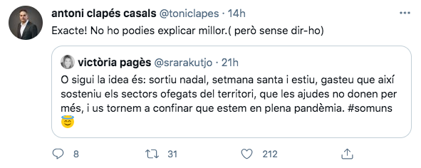 Toni Clapés, Twitter