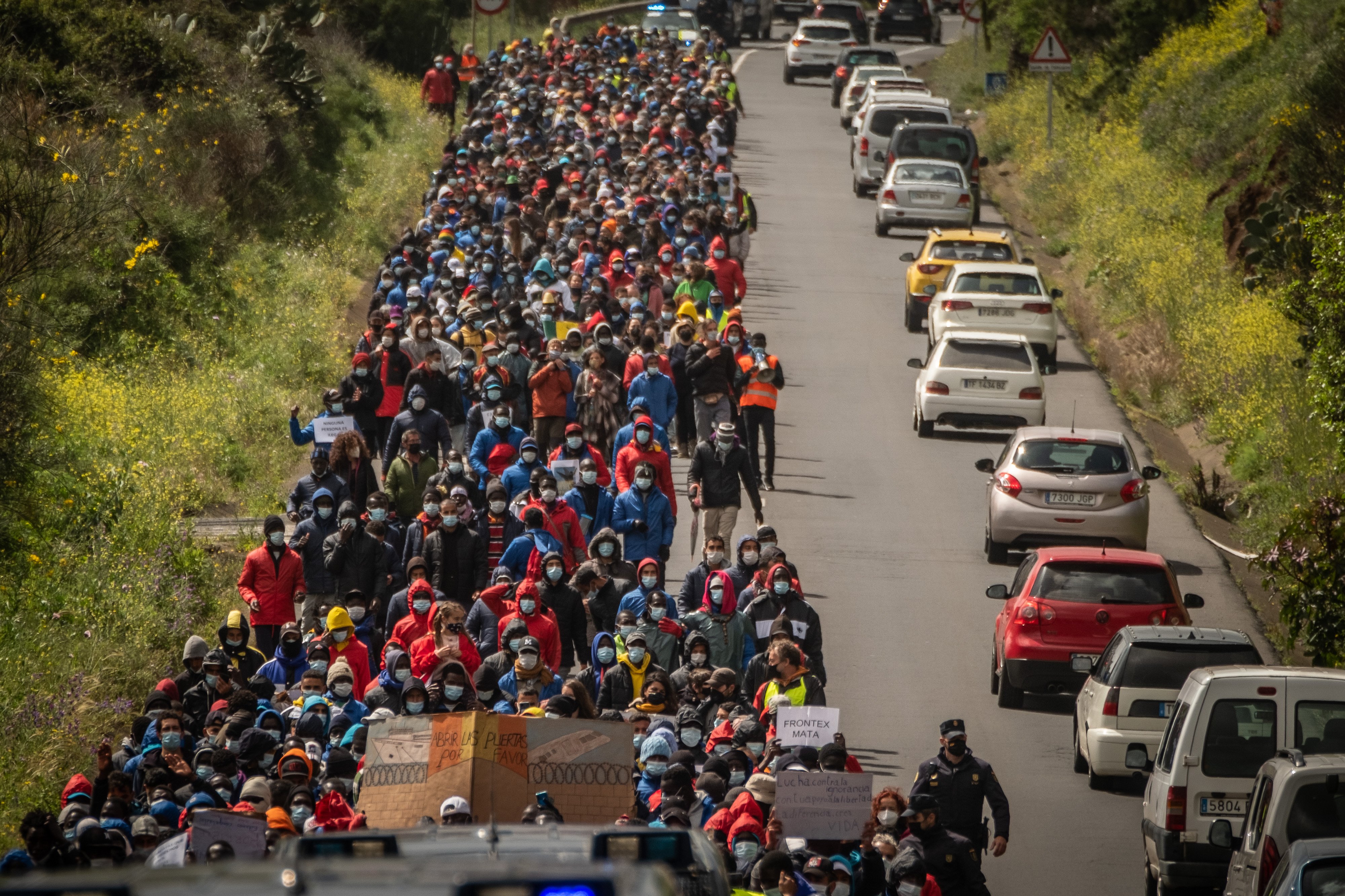 EuropaPress protestes las raices immigrants tenerife la laguna 