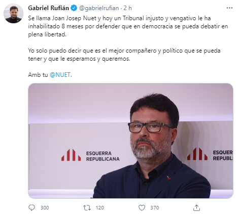 TUIT Rufian inhabilitació nuet