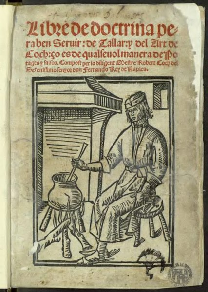 Portada del Llibre del Coch (1520). Font Biblioteca Virtual Miguel de Cervantes