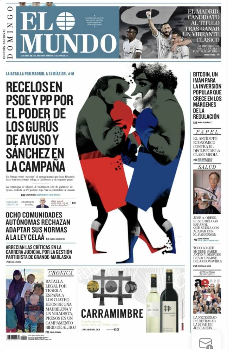 elmundo llevada|traída 11 abril