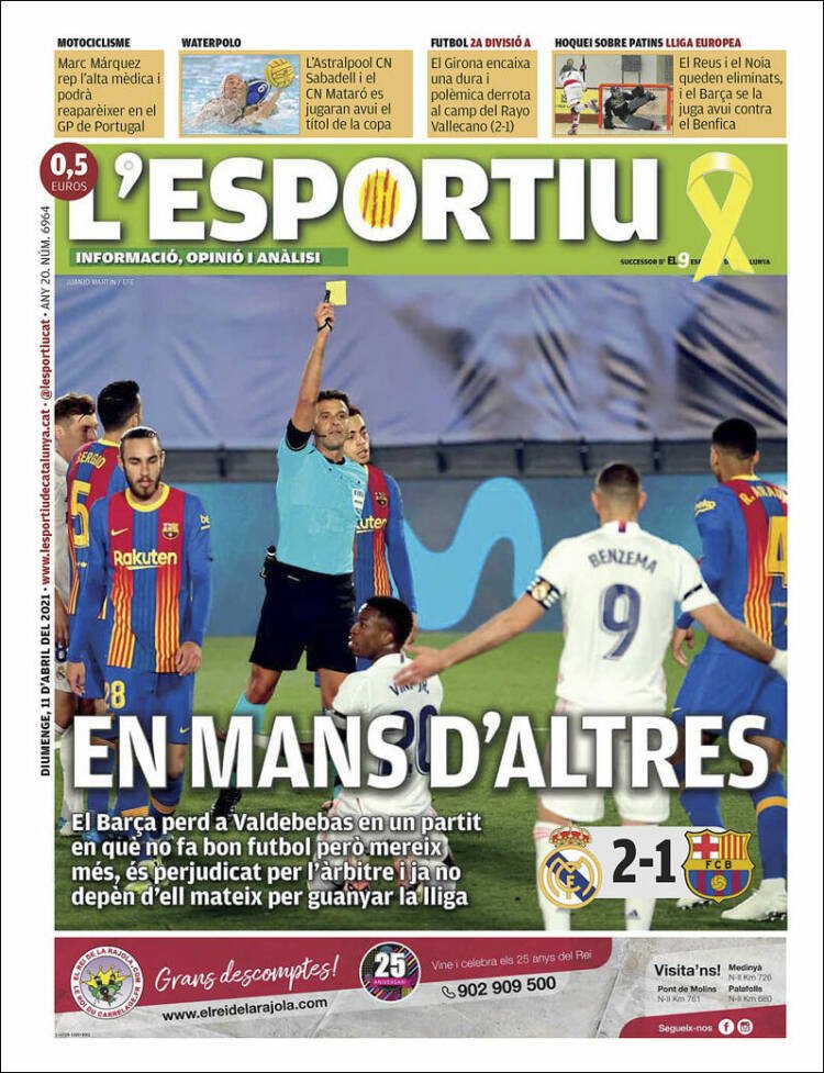 L'Esportiu Portada 11 04 2021