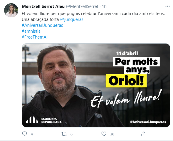 serret cumple Junqueras