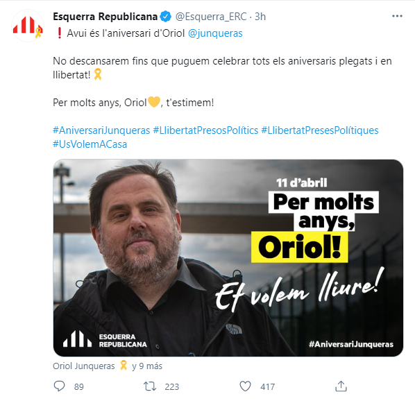 junqueras cumple erc