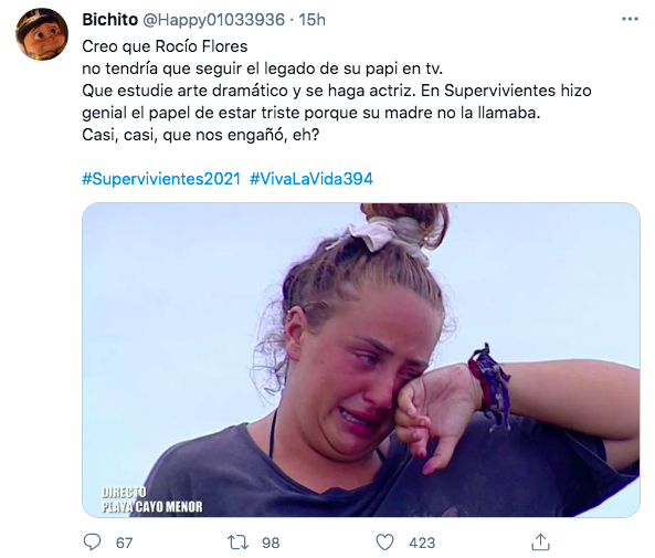 Críticas Rocío Flores, Twitter