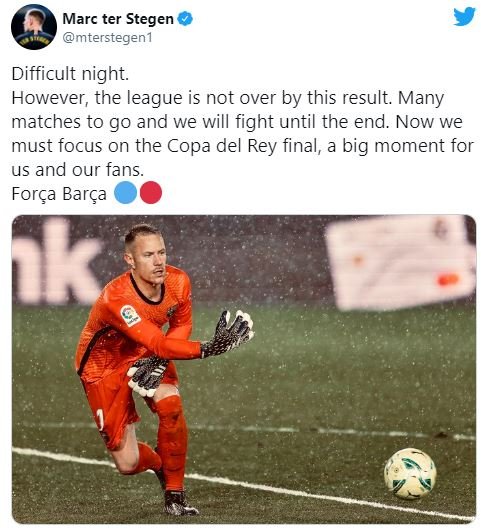 Ter Stegen mensaje Clásico TUIT