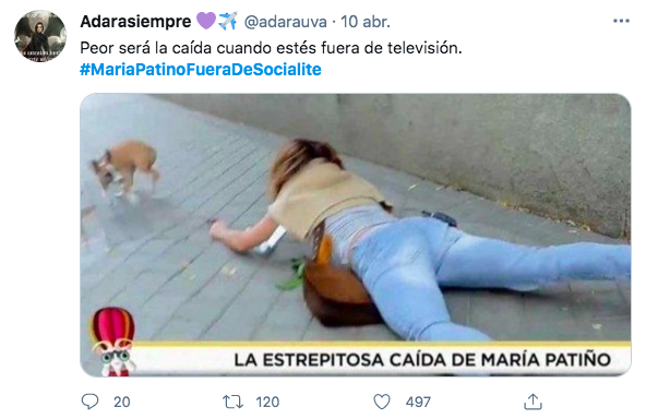 Usuarios de Twitter contra María Patiño