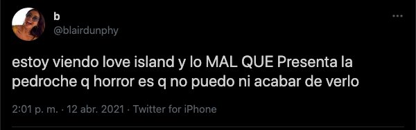 tuit contra pedroche love island