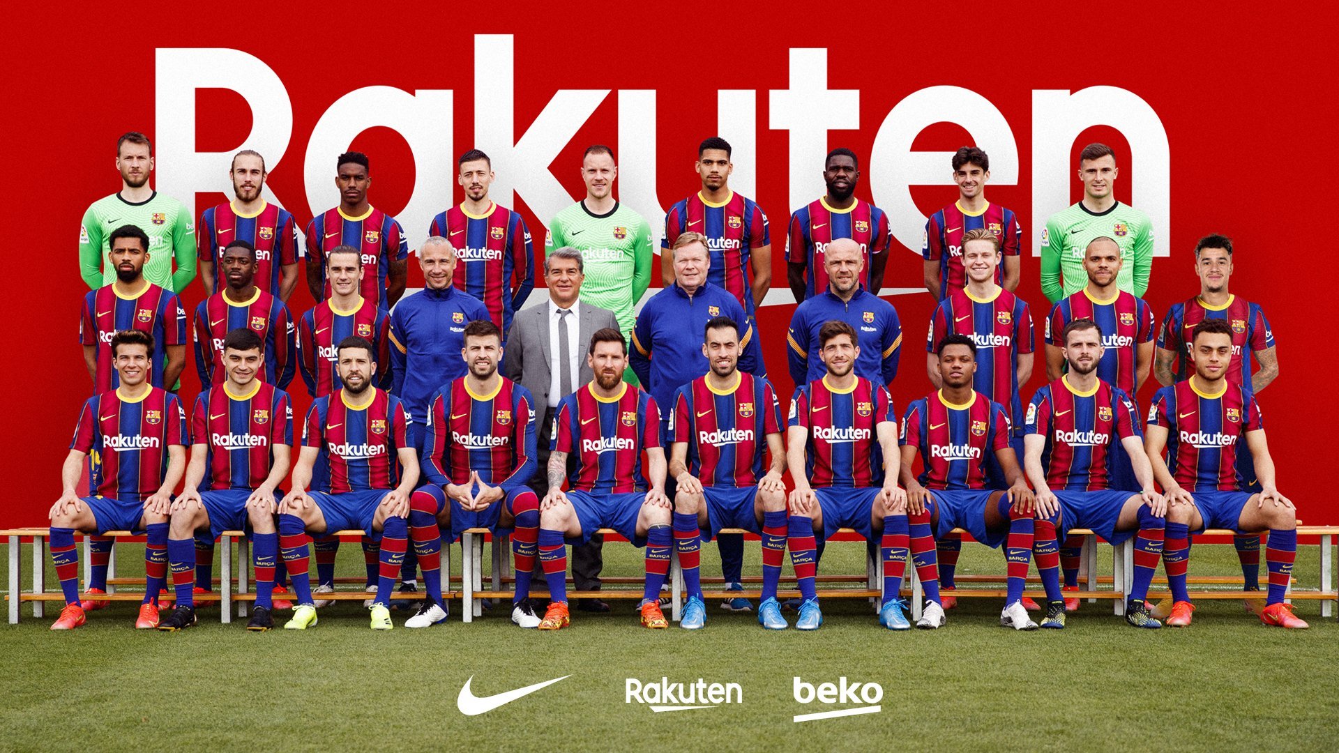 La foto oficial del Barça: muntatge matusser amb un Coutinho de pegat