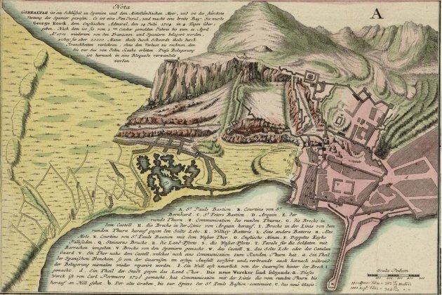 Gibraltar. 1750. Fuente Archivo de El Nacional.cat