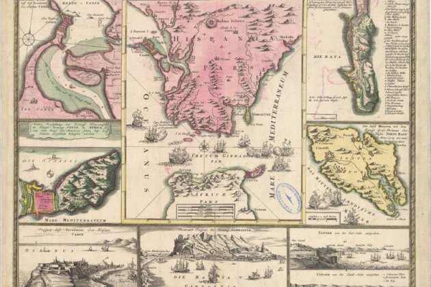 Gibraltar. 1730. Fuente Instituto Geográfico Nacional de España