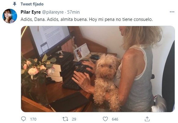 Pilar Eyre en el seu compte de Twitter