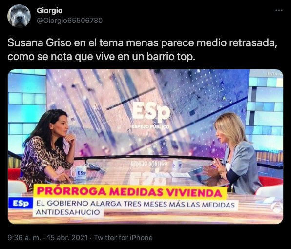 tuit VOX sobre Susanna Griso 2