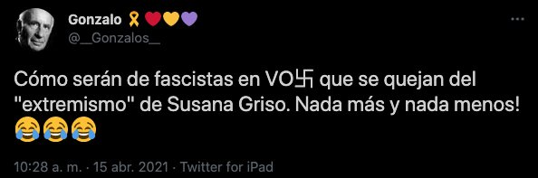 tuit VOX sobre Susanna Griso 3