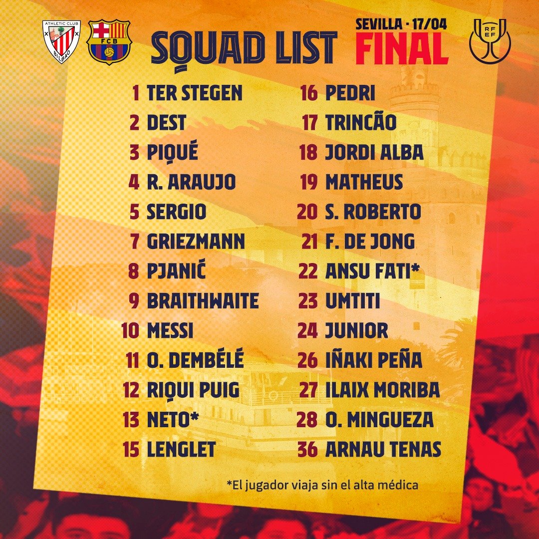 Convocatoria Barca final ES @FCB