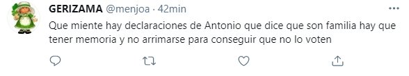 tuit reacciones Antonio Canales sobre Fidel y Antonio David 3