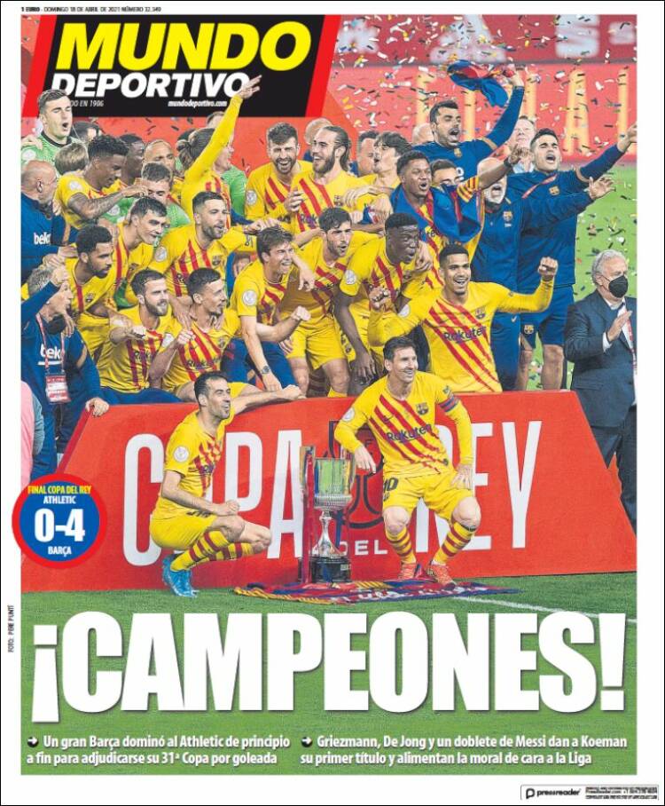 Mundo Deportivo Portada 18 04 2021