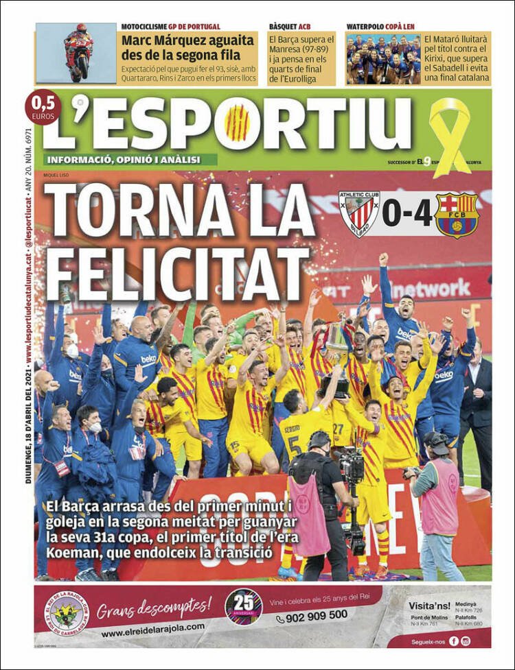 L'Esportiu Portada 18 04 2021