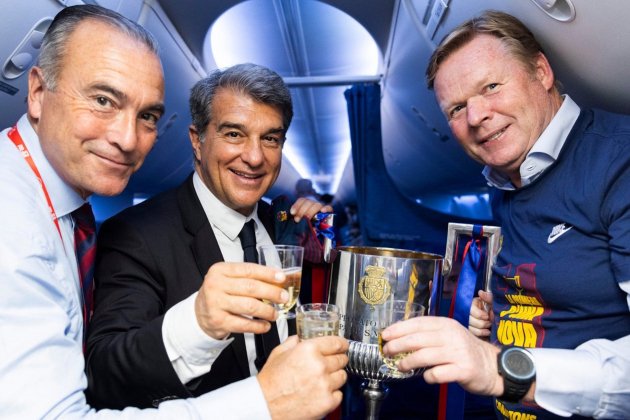 Rafa Yuste Joan Laporta Ronald Koeman Copa del Rey @ronaldkoeman