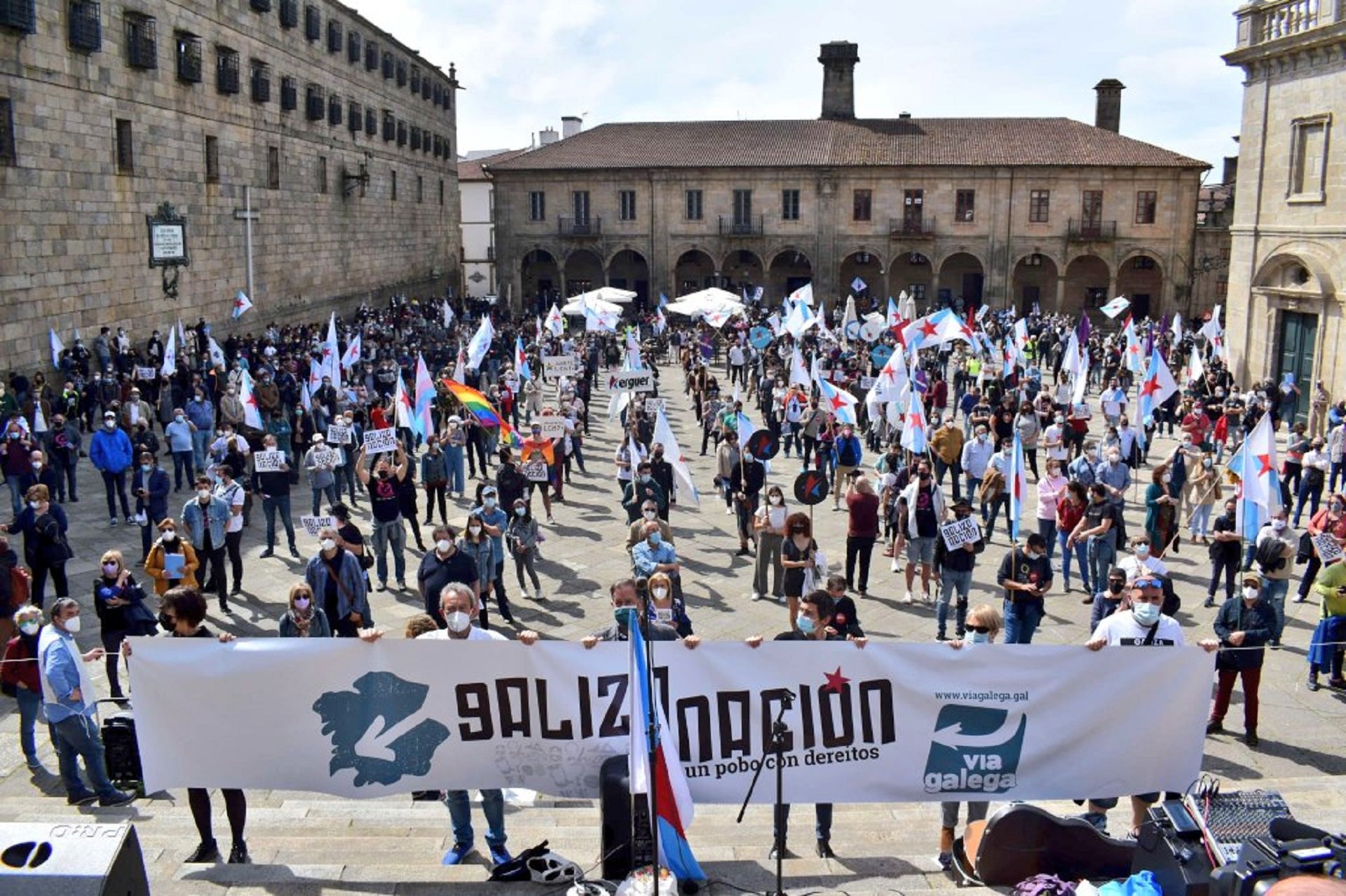 Manifestación soberanista en Galicia: "España es nuestra ruina"